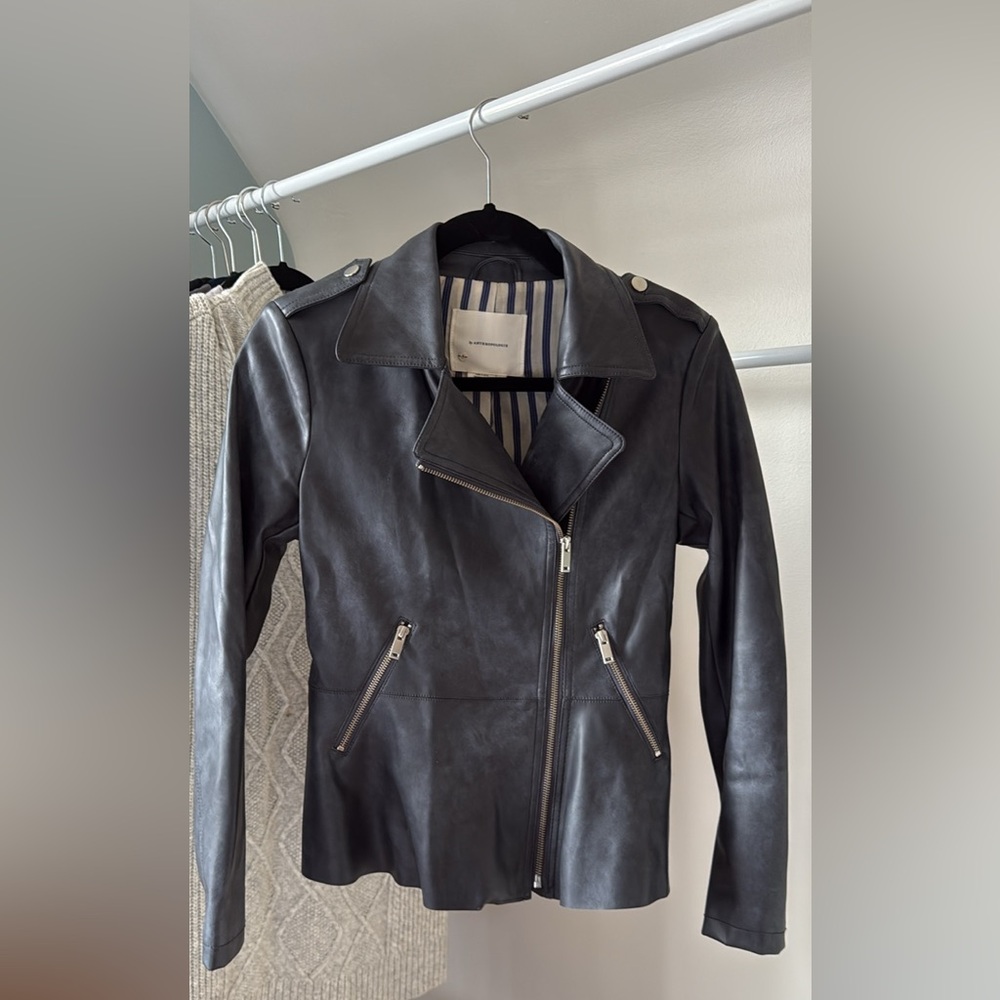Anthropologie Black Leather Jacket